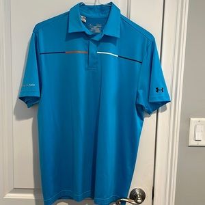 Under Armor Mens Medium Golf Shirt Blue